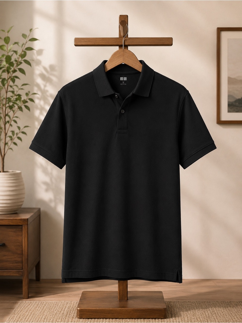 Uniqlo Men's Black Polo Shirt